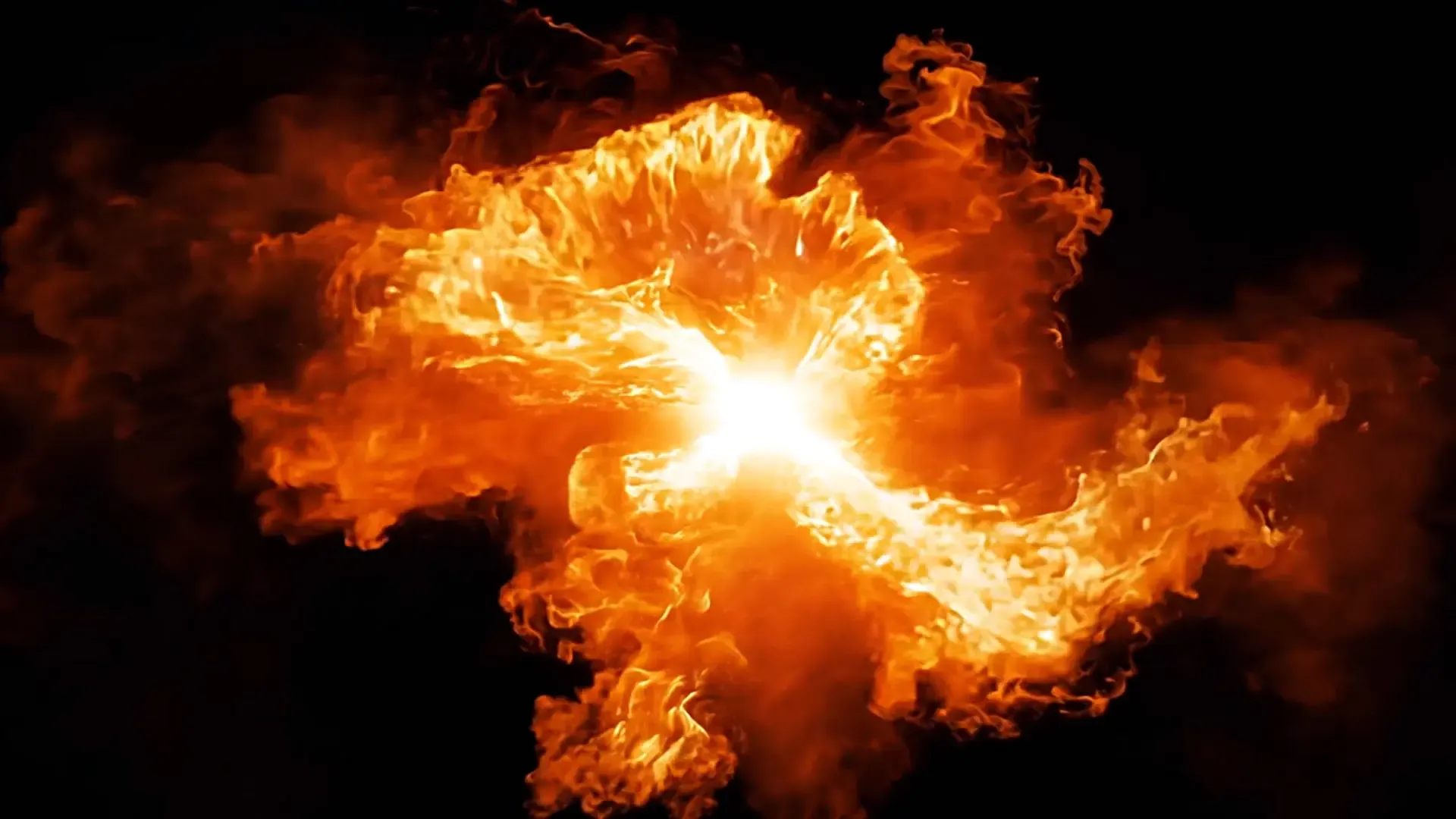 Fiery Explosion Effect Powerful Visual Overlay for Action Title Animation